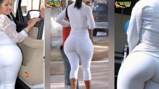 Sexy butts in white pants